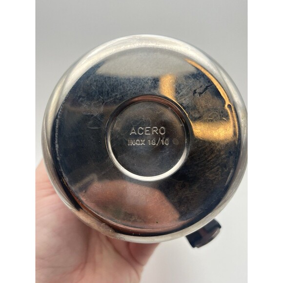 Vintage 1960s Acero Espresso Coffee Percolator Inox 18/10 Stainless Steel Italy - Picture 7 of 7